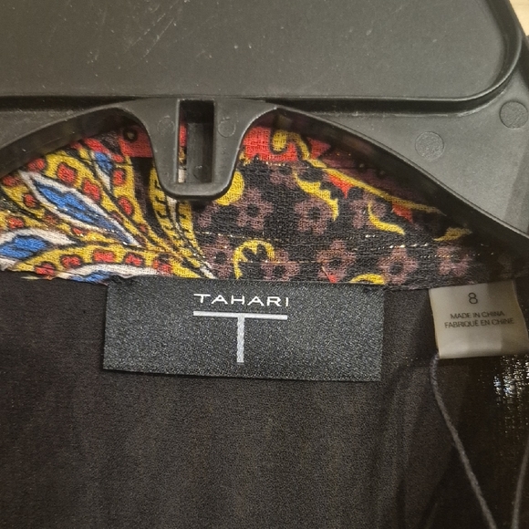 T Tahari Multicolor Paisley Long Sleeve Dress - Picture 4 of 11